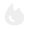 A light gray, stylized flame icon on a white background.