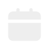 A simple, gray calendar icon with two tabs at the top on a white background.