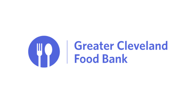 Greater Cleveland Food Bank logo with fork and spoon