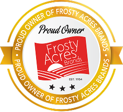Proud Owner of Frosty Acres Brands logo. Est. 1954.