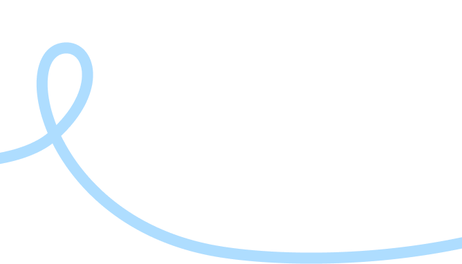 Curved blue line graphic on a transparent background, designed for use in digital media and web design.