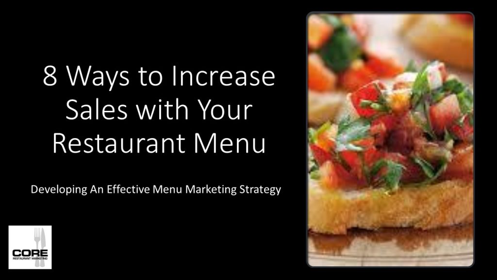 8 ways to increase sales with your restaurant menu