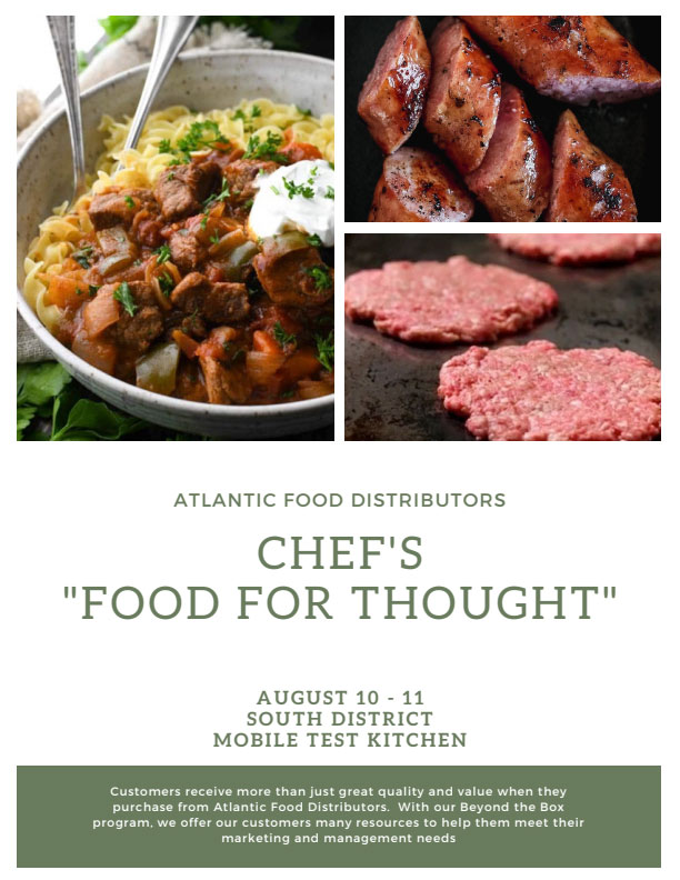 Chef's Food for Thought August